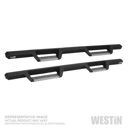 19-C SILVERADO/SIERRA 1500 CREW CAB TXT BLACK HDX STAINLESS DROP NERF BARS